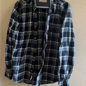 Weatherproof Dark Plaid Flannel Shirt